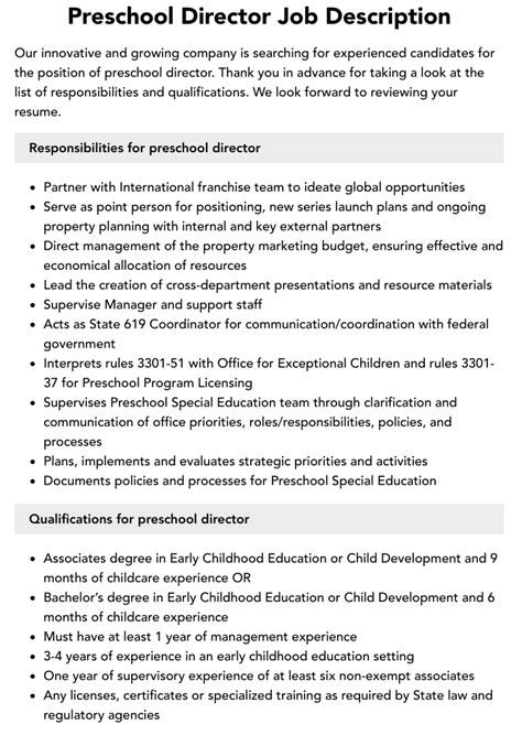 40 Preschool Director jobs available in Ohio on Indeed. . Preschool director jobs